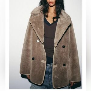 NWT ZARA REVERSIBLE DOUBLE-FACED COAT